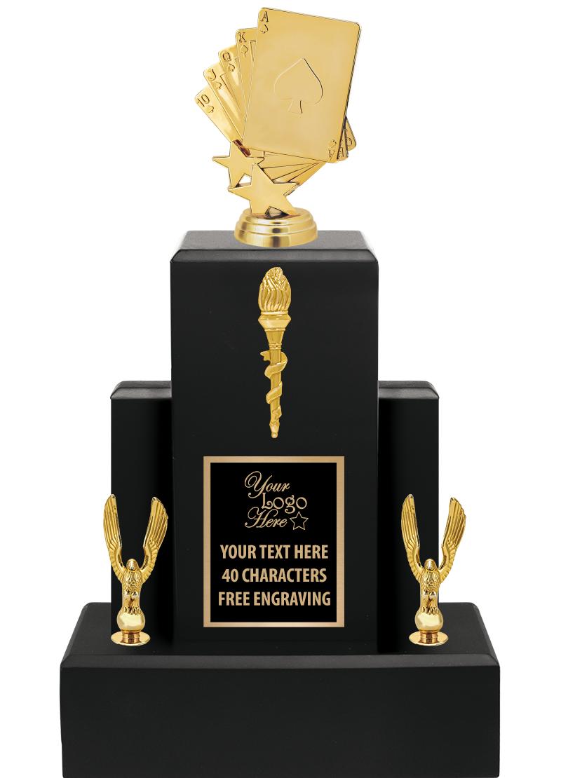 15.75" BLACK WOOD TROPHY