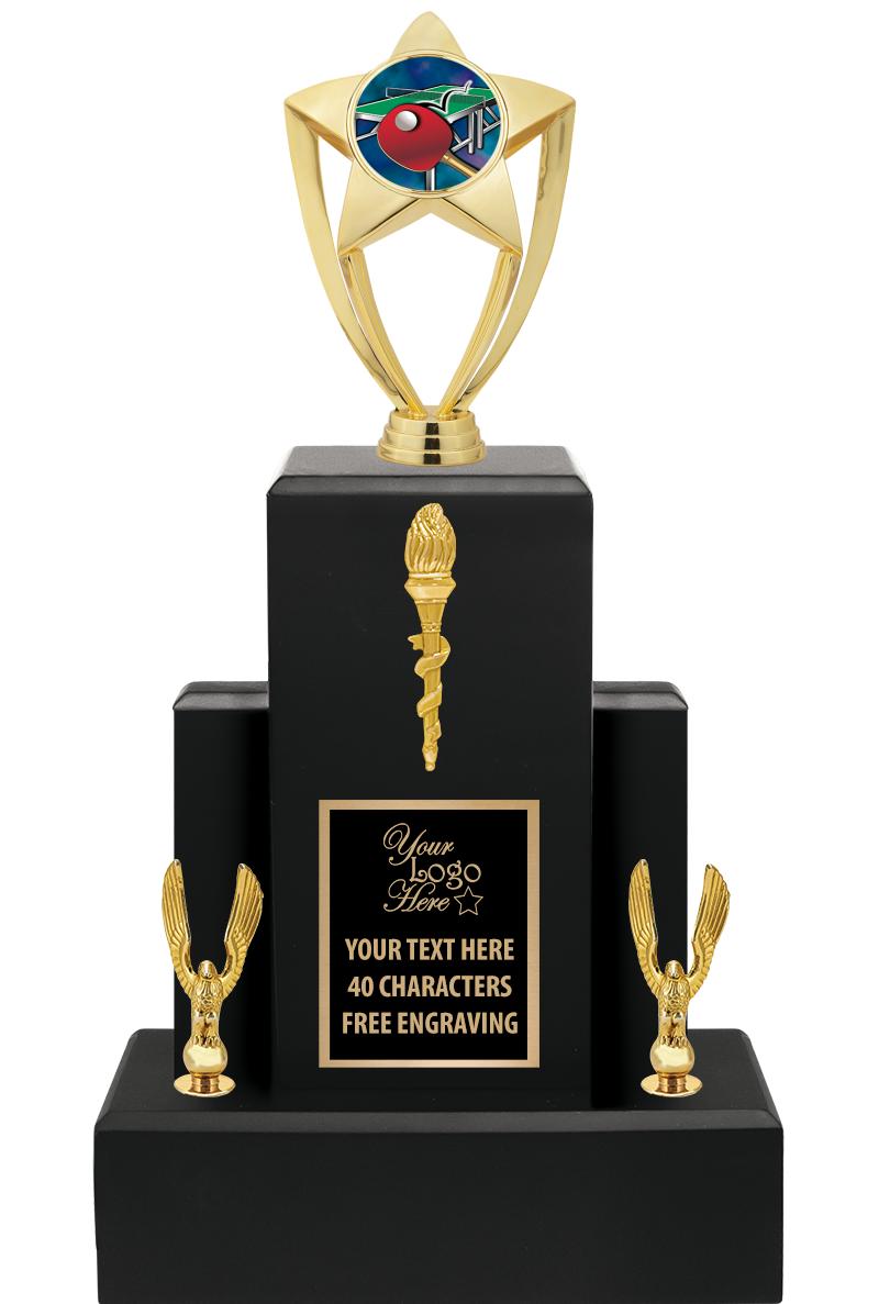 15.75" BLACK WOOD TROPHY