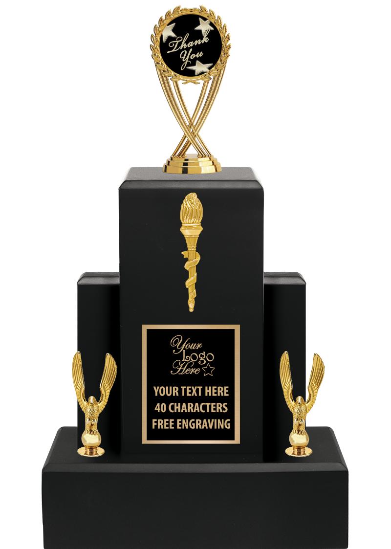 15.75" BLACK WOOD TROPHY