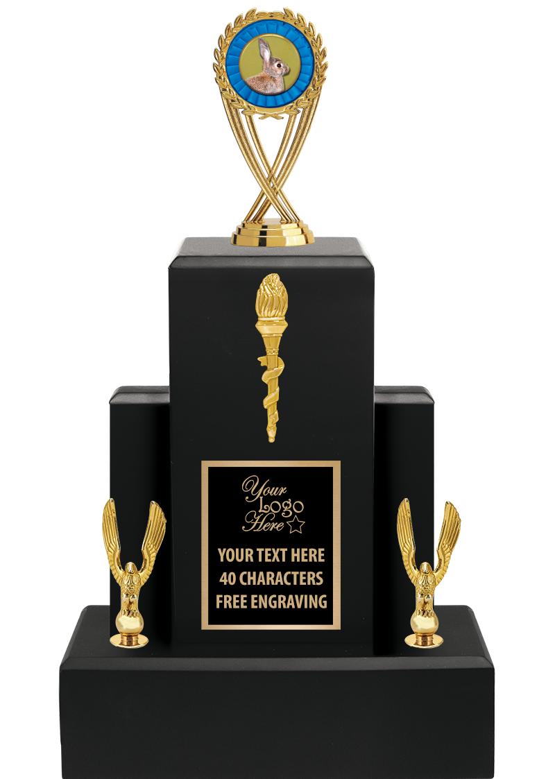 15.75" BLACK WOOD TROPHY