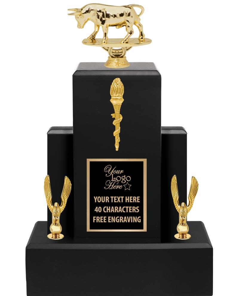 15.75" BLACK WOOD TROPHY