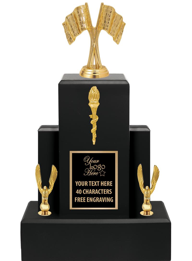 15.75" BLACK WOOD TROPHY