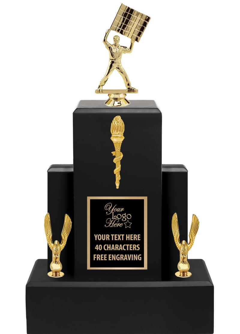 15.75" BLACK WOOD TROPHY