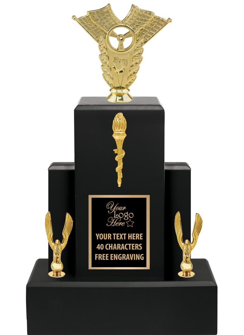 15.75" BLACK WOOD TROPHY