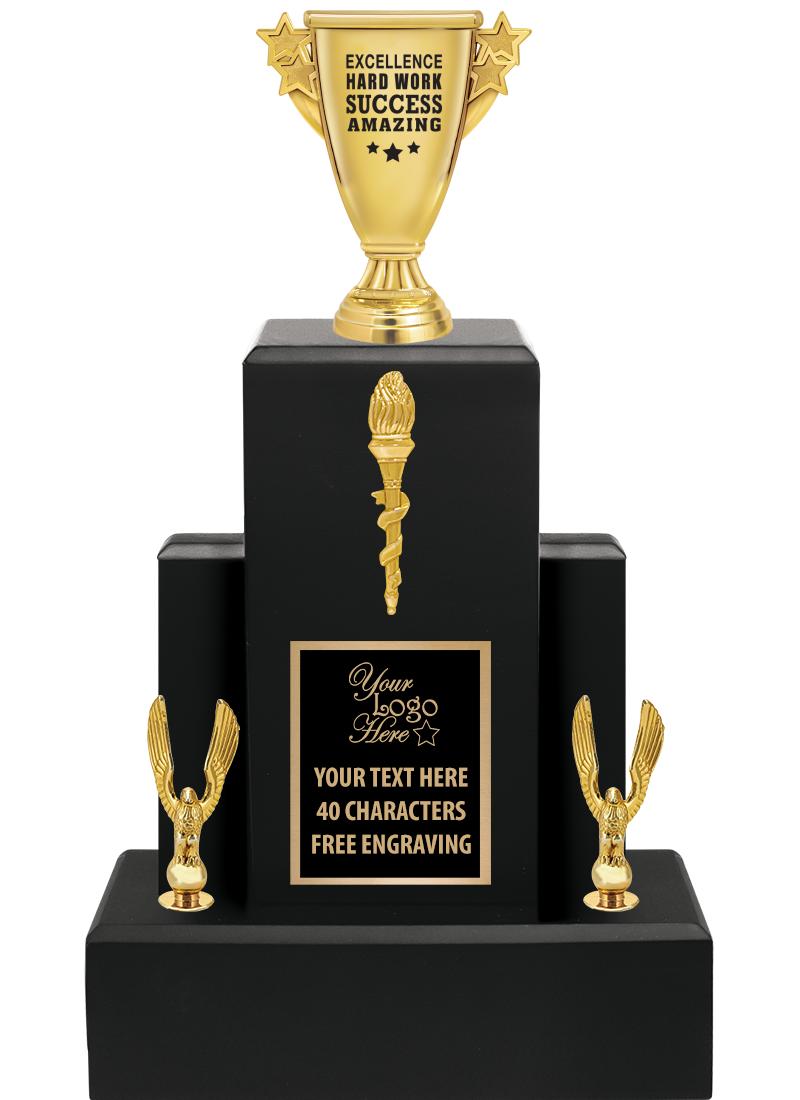 15.75" BLACK WOOD TROPHY