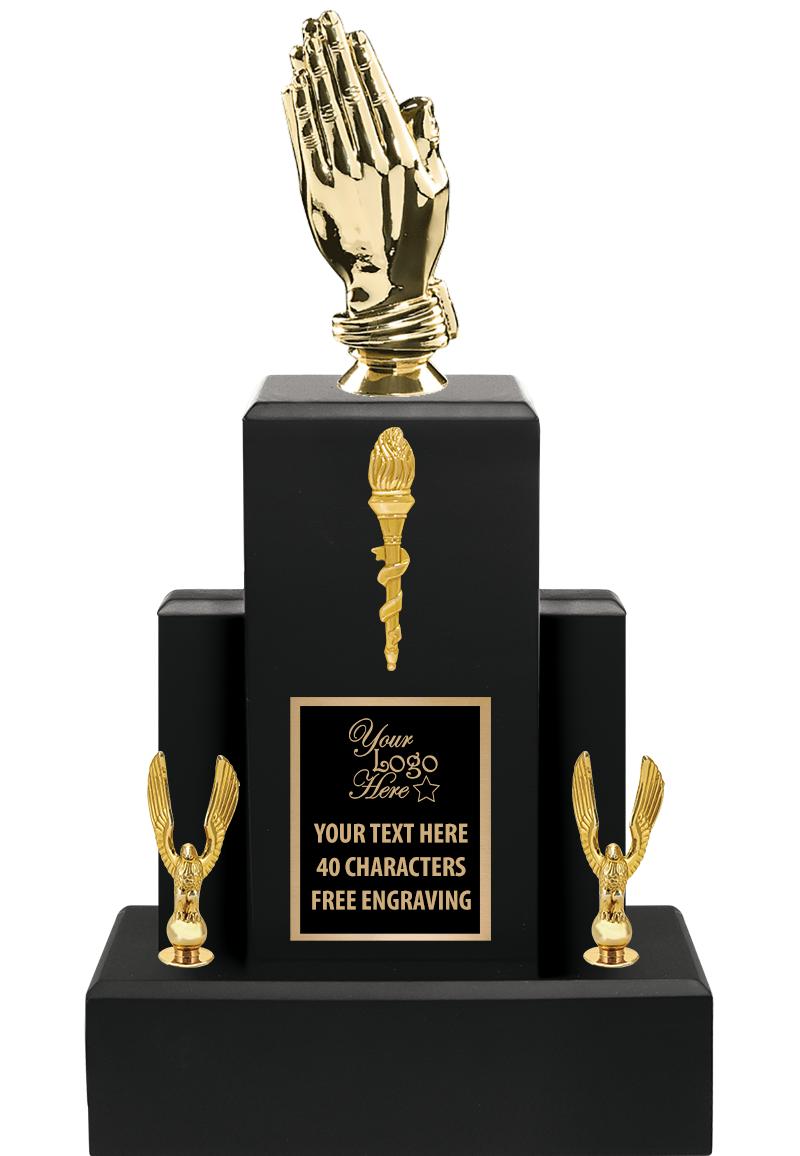 15.75" BLACK WOOD TROPHY