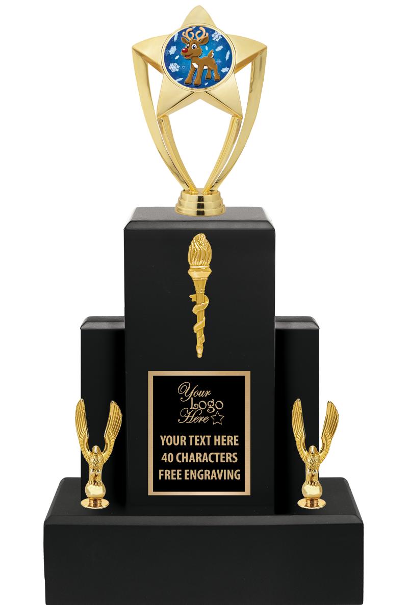 15.75" BLACK WOOD TROPHY