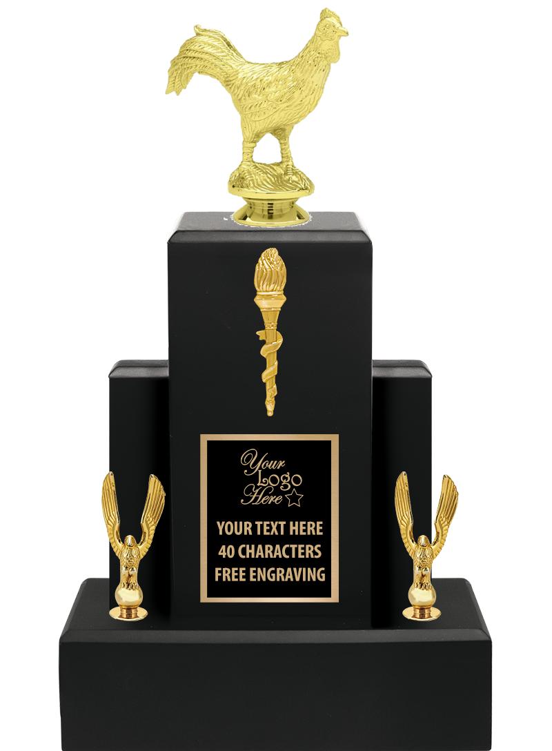 15.75" BLACK WOOD TROPHY