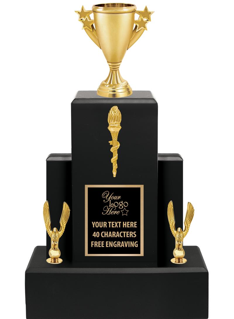 15.75" BLACK WOOD TROPHY