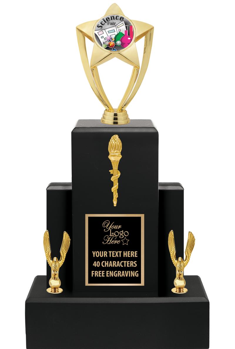 15.75" BLACK WOOD TROPHY