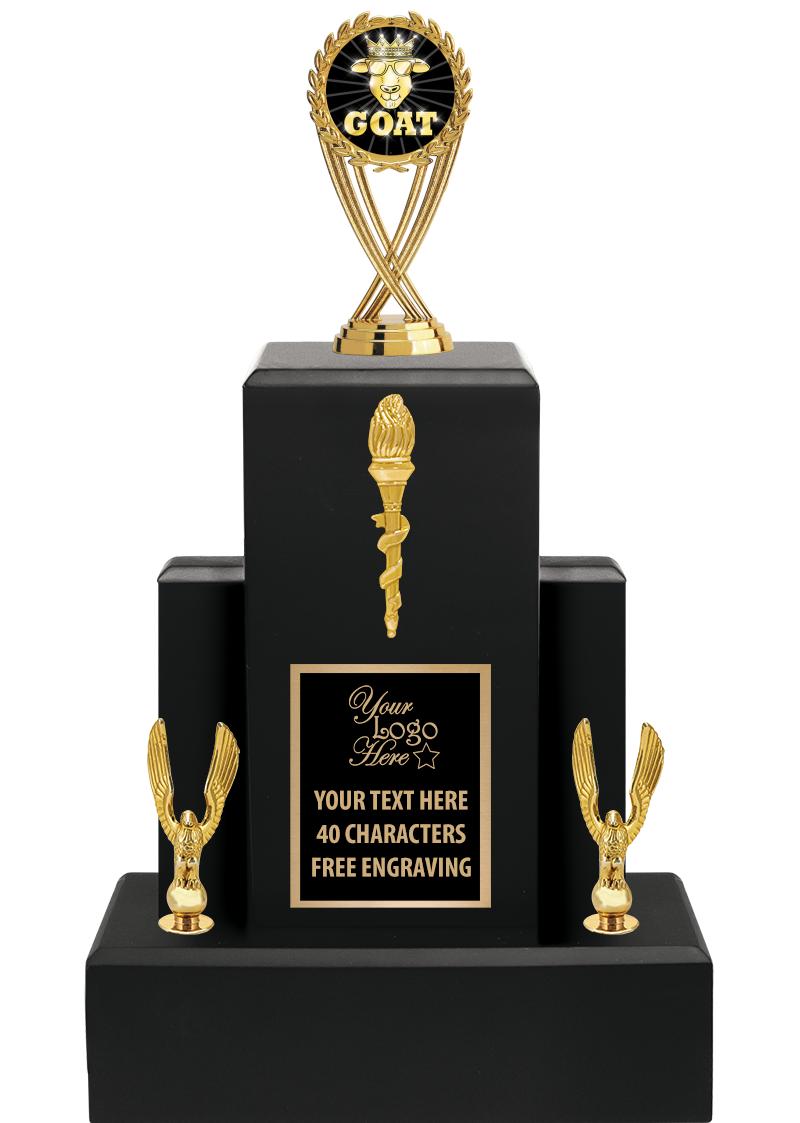 15.75" BLACK WOOD TROPHY