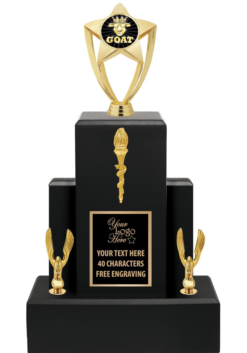 15.75" BLACK WOOD TROPHY