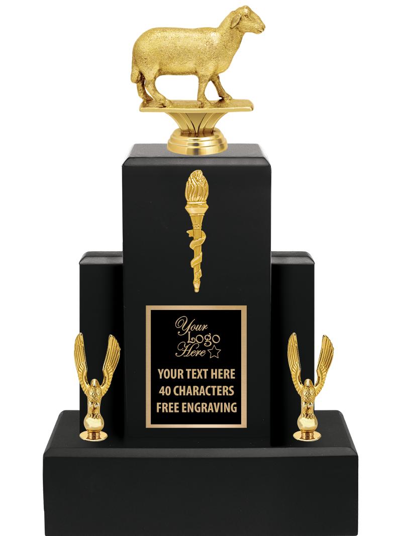 15.75" BLACK WOOD TROPHY