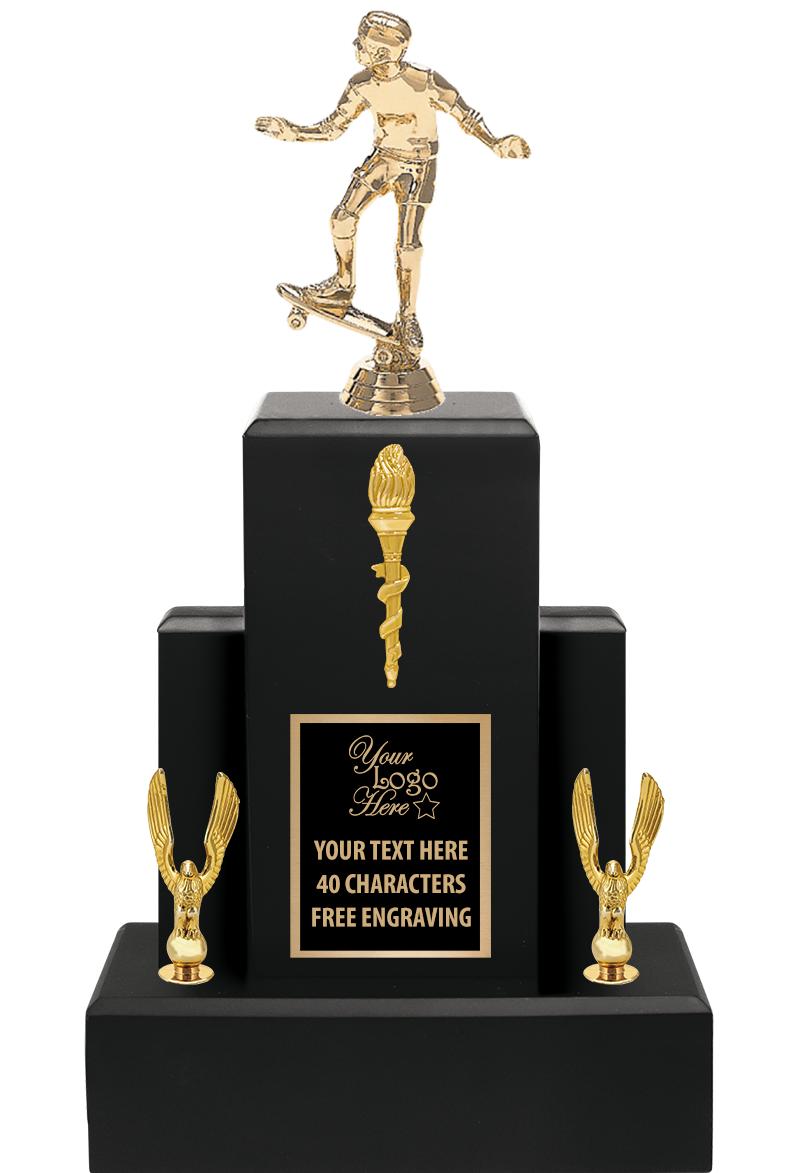 15.75" BLACK WOOD TROPHY