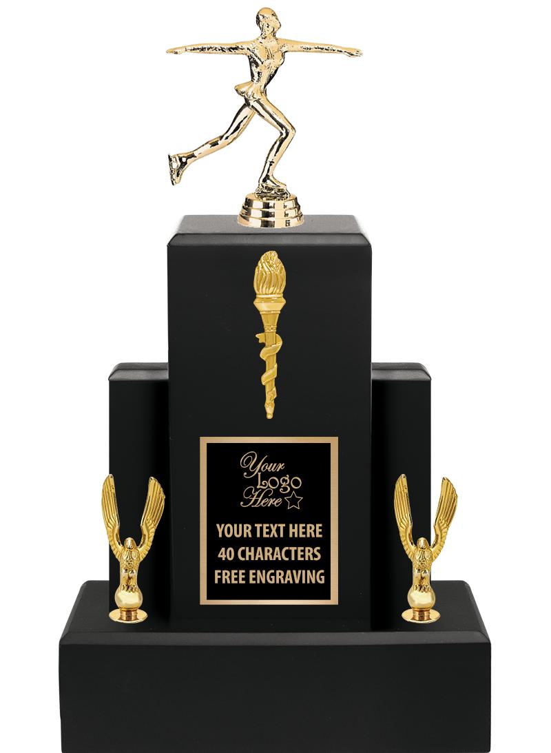 15.75" BLACK WOOD TROPHY