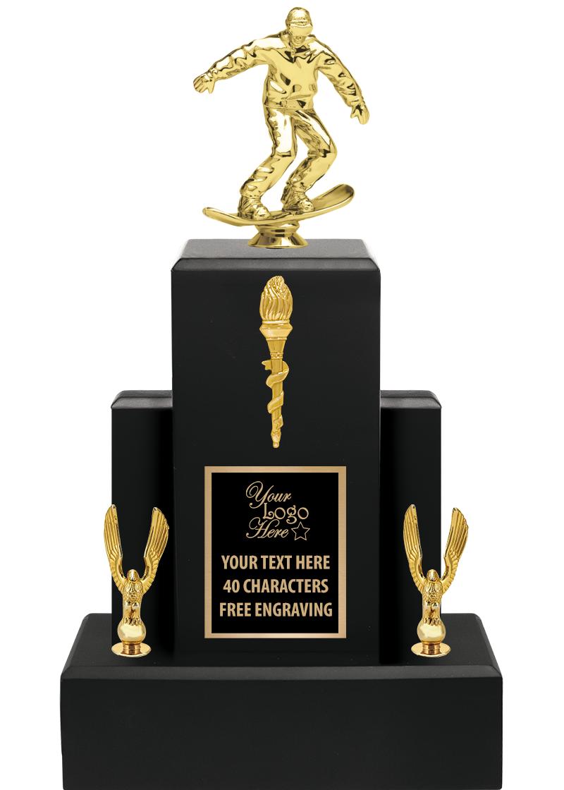 15.75" BLACK WOOD TROPHY