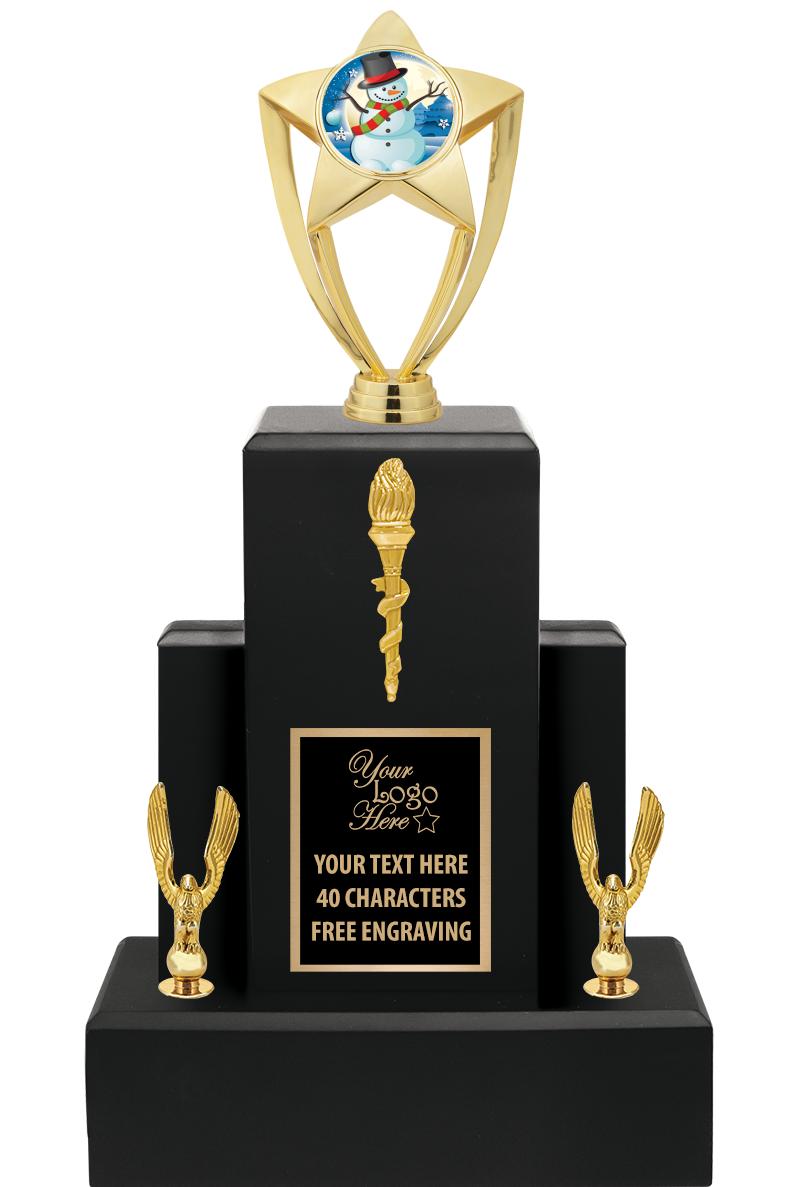 15.75" BLACK WOOD TROPHY