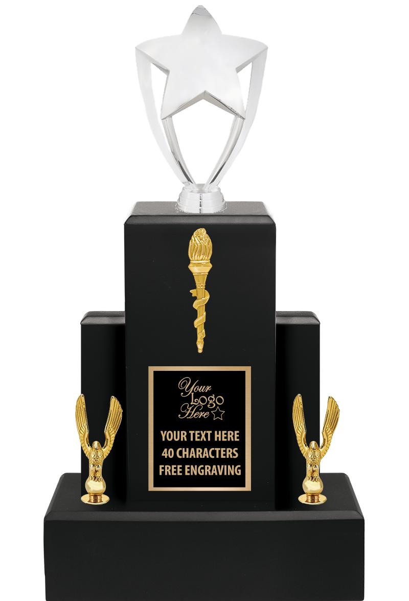 15.75" BLACK WOOD TROPHY