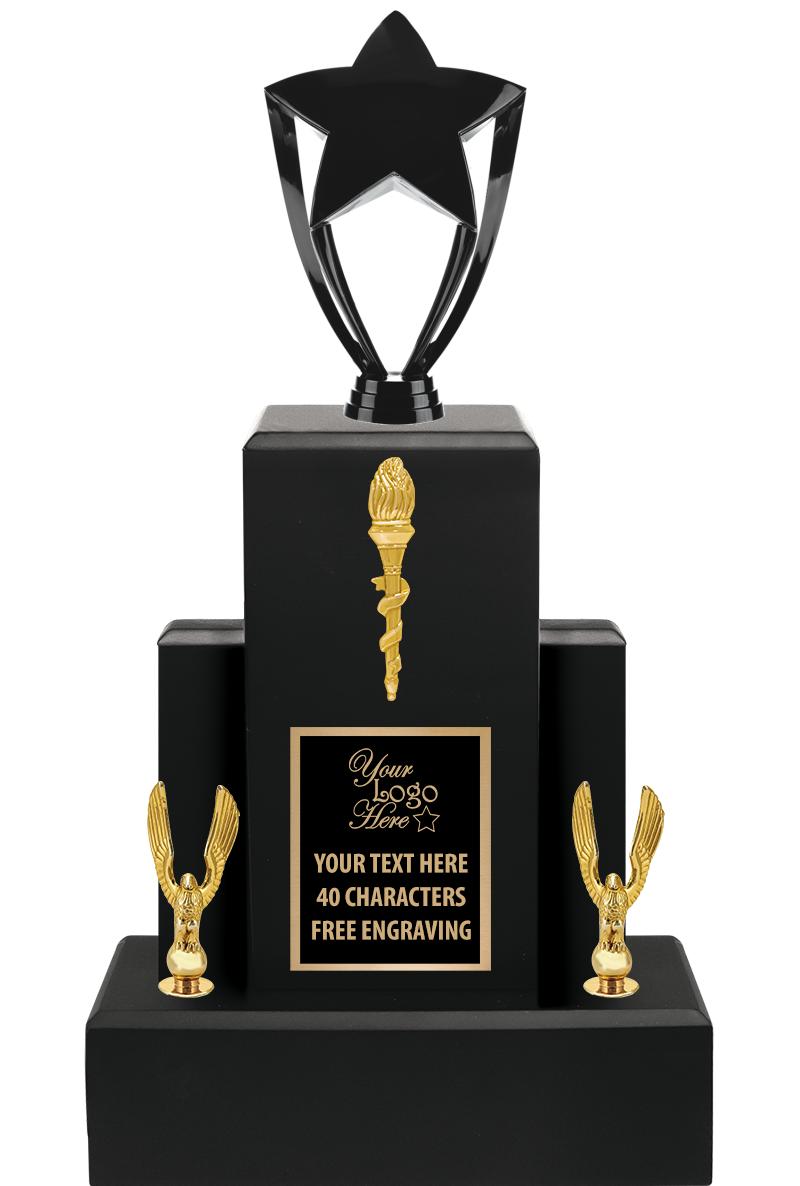 15.75" BLACK WOOD TROPHY