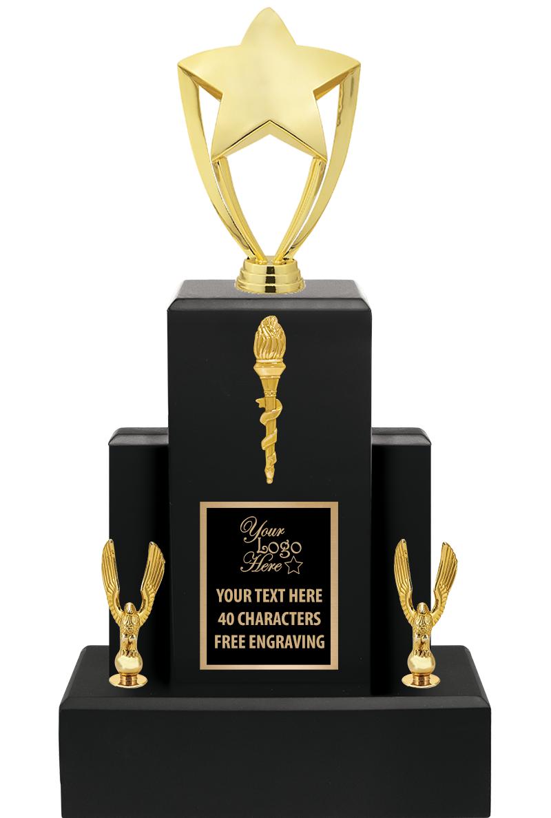 15.75" BLACK WOOD TROPHY