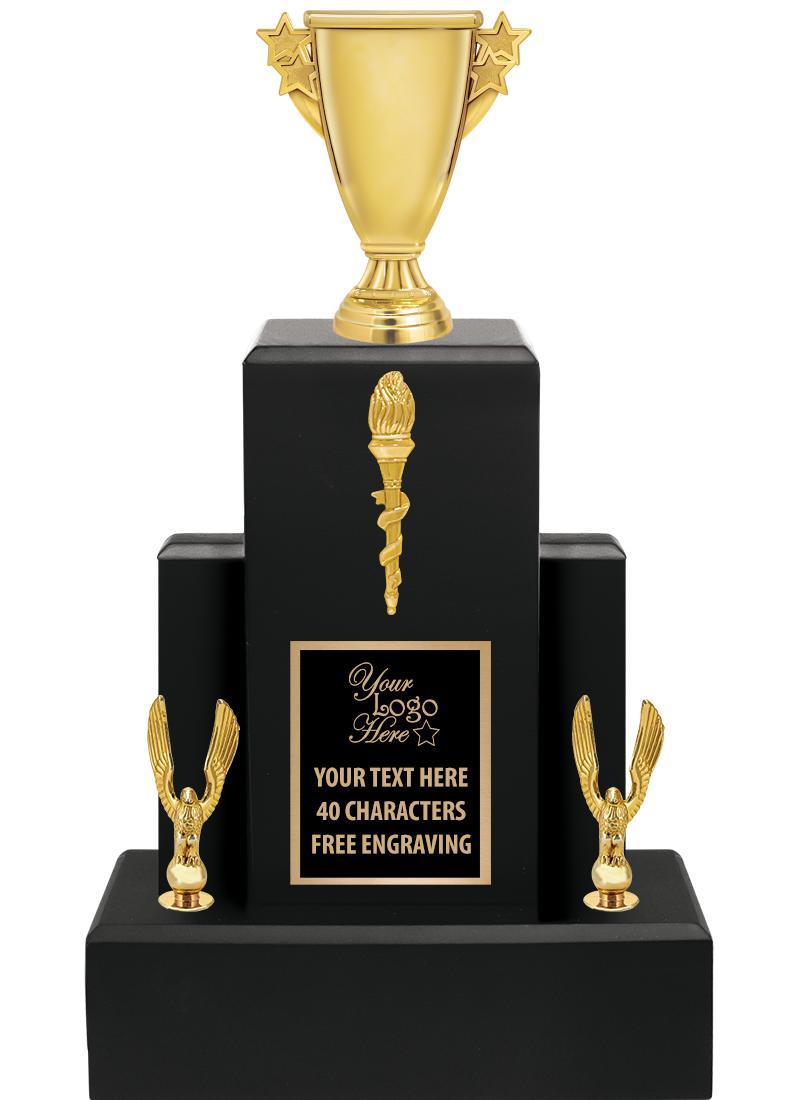 15.75" BLACK WOOD TROPHY