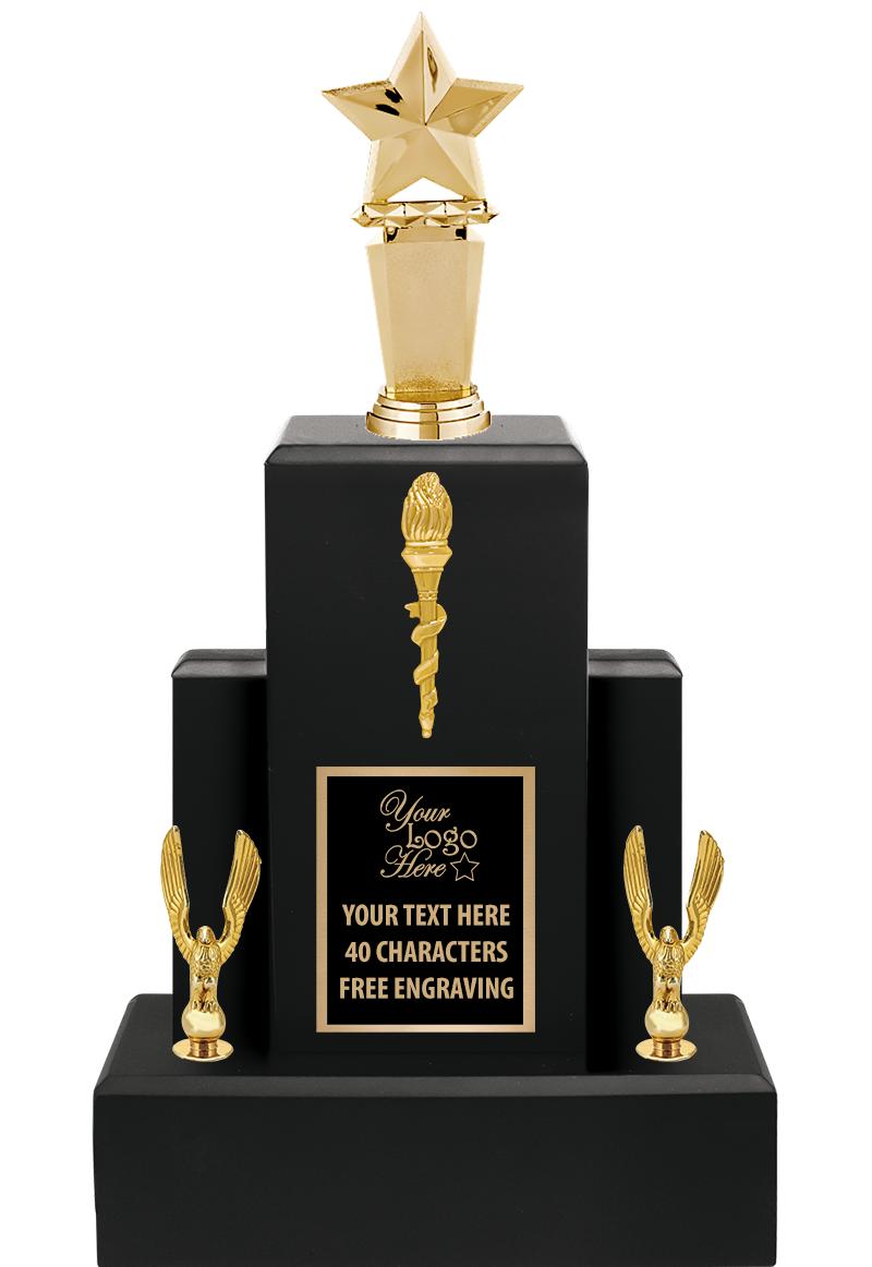 15.75" BLACK WOOD TROPHY