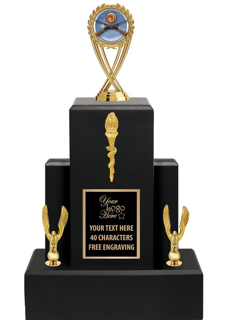 15.75" BLACK WOOD TROPHY