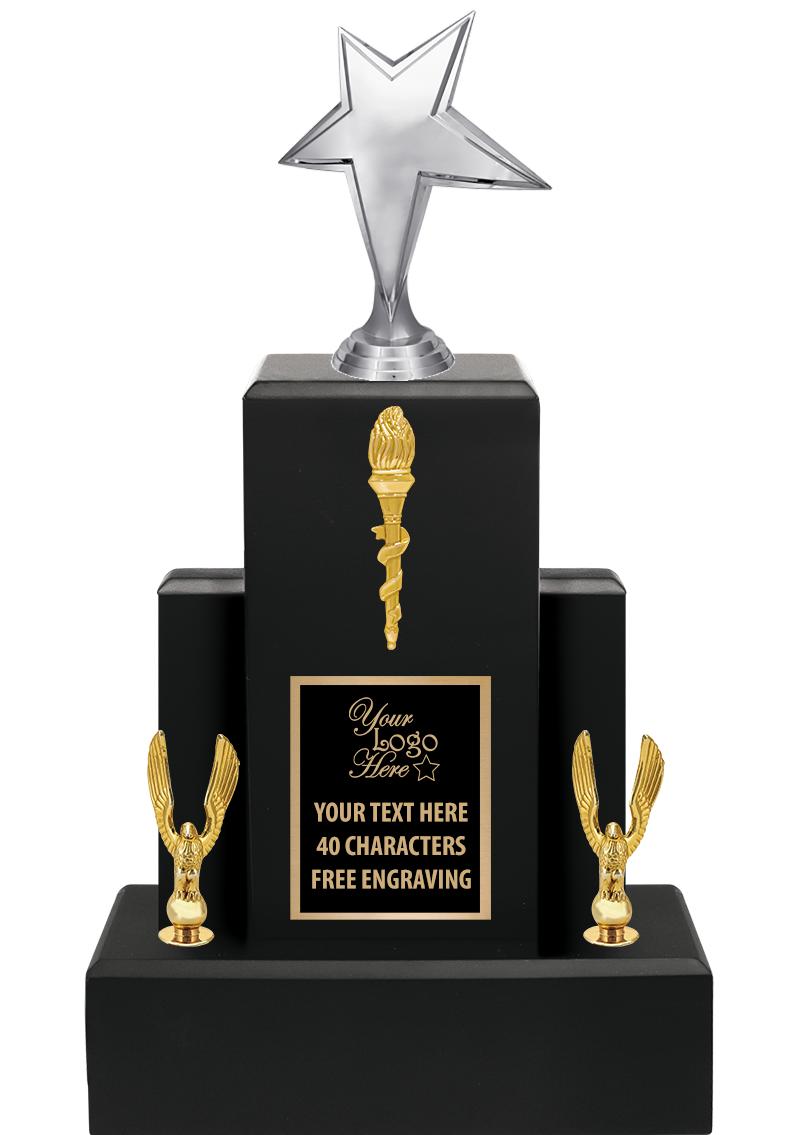 15.75" BLACK WOOD TROPHY