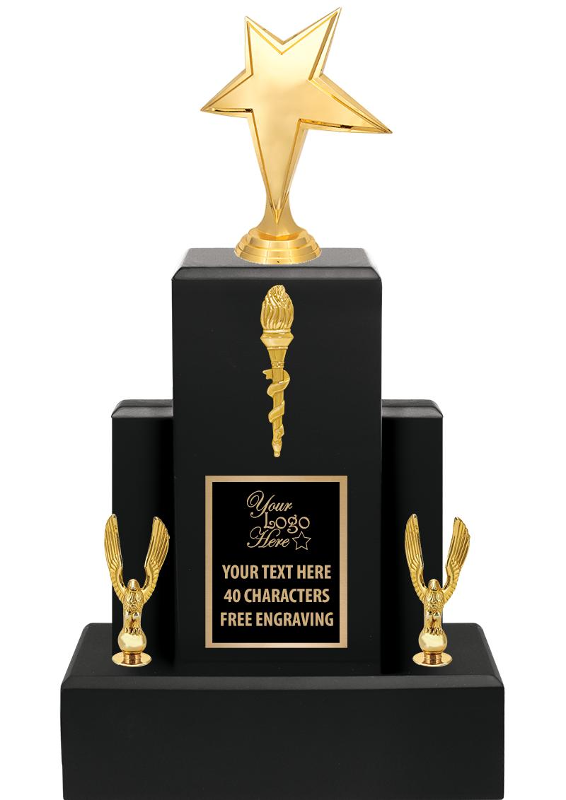 15.75" BLACK WOOD TROPHY