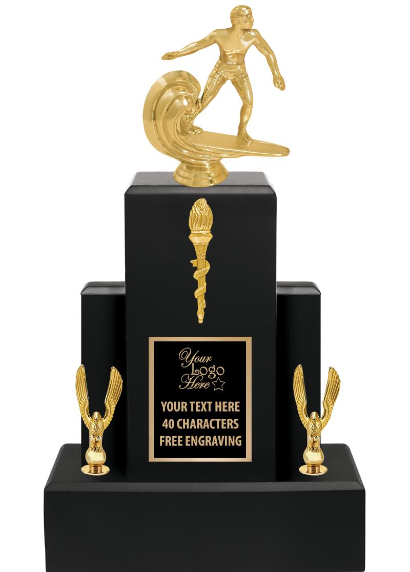 15.75" BLACK WOOD TROPHY