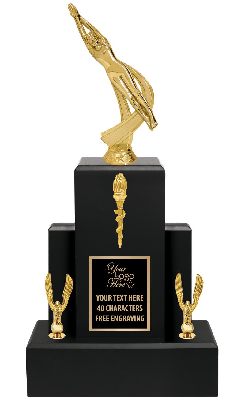 15.75" BLACK WOOD TROPHY