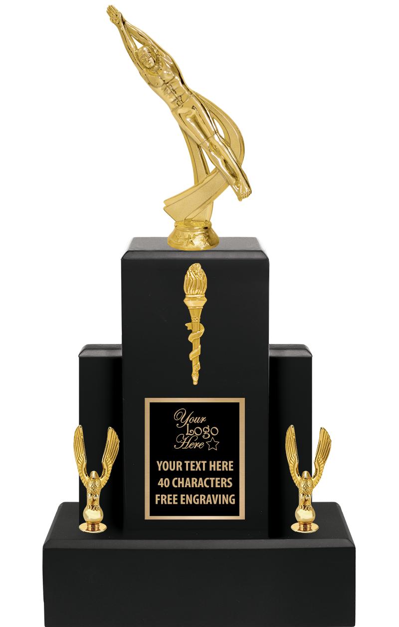 15.75" BLACK WOOD TROPHY