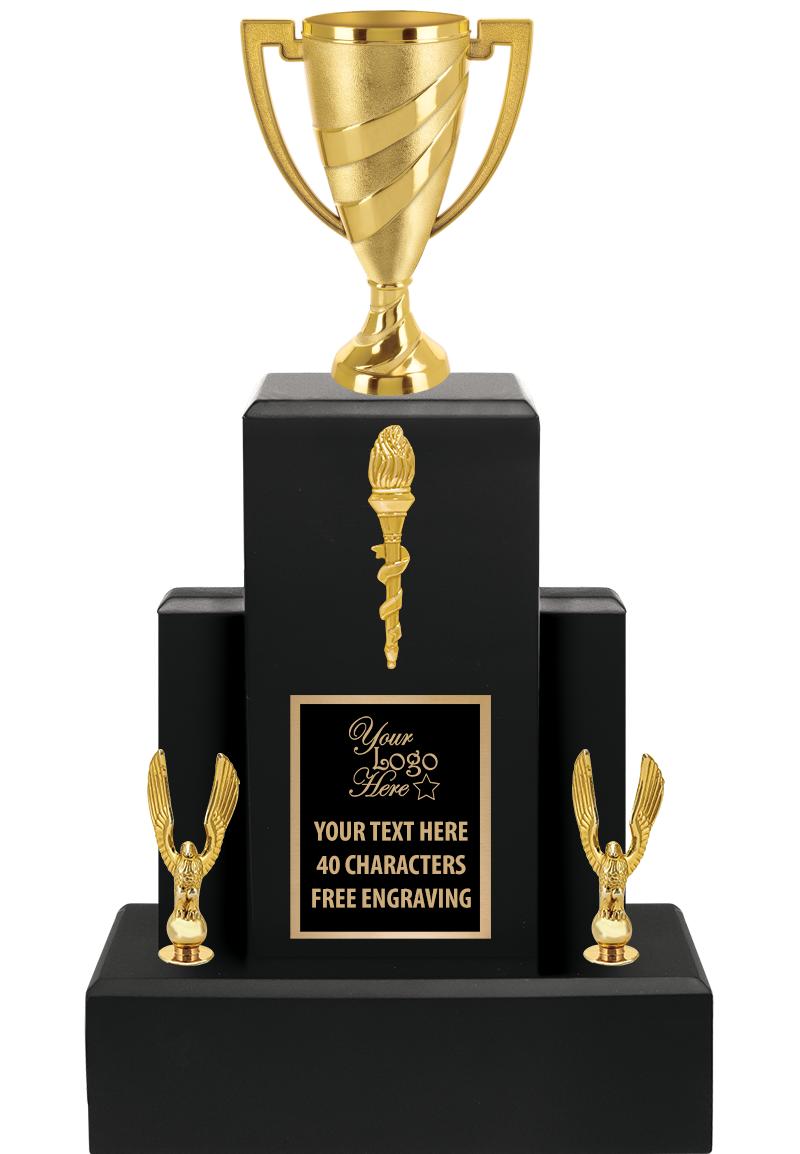 15.75" BLACK WOOD TROPHY