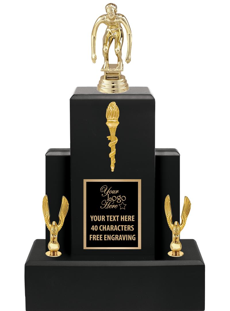 15.75" BLACK WOOD TROPHY
