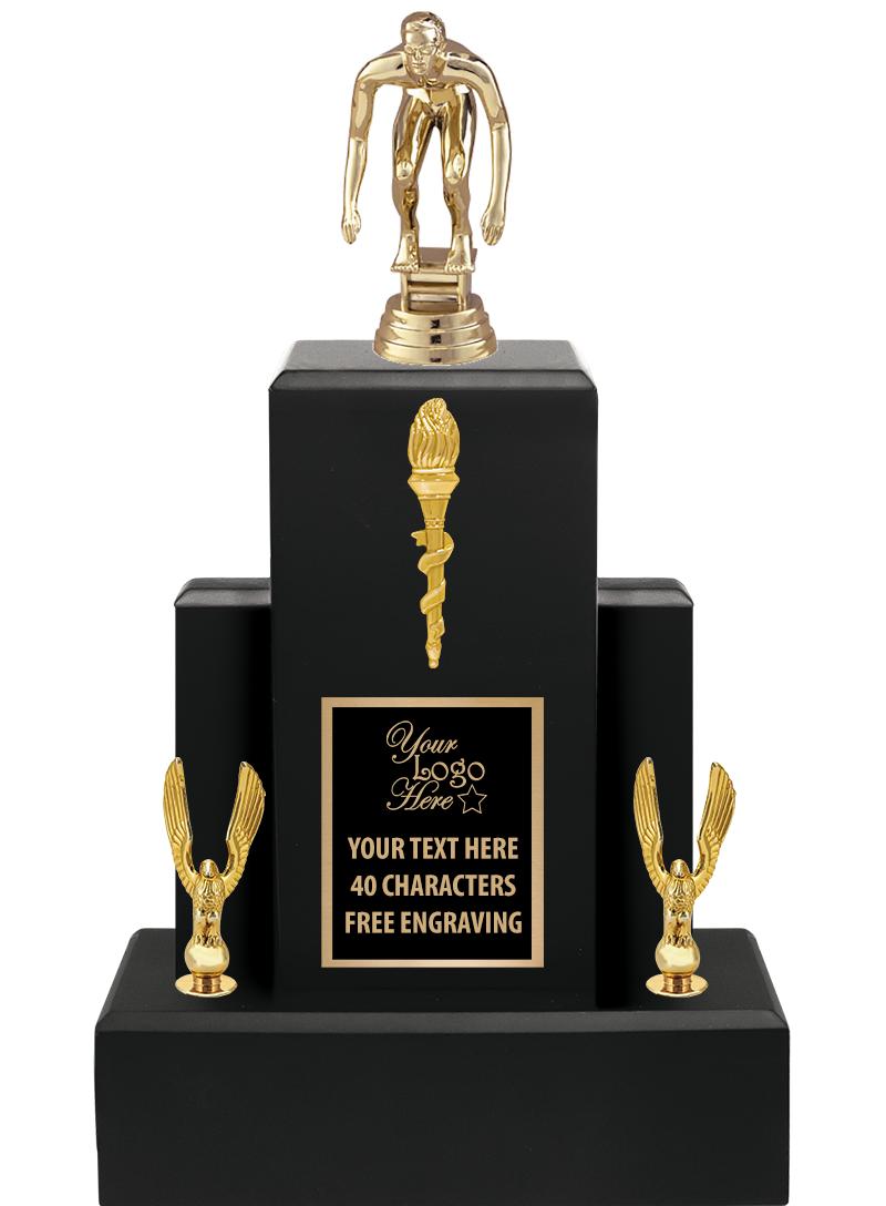 15.75" BLACK WOOD TROPHY