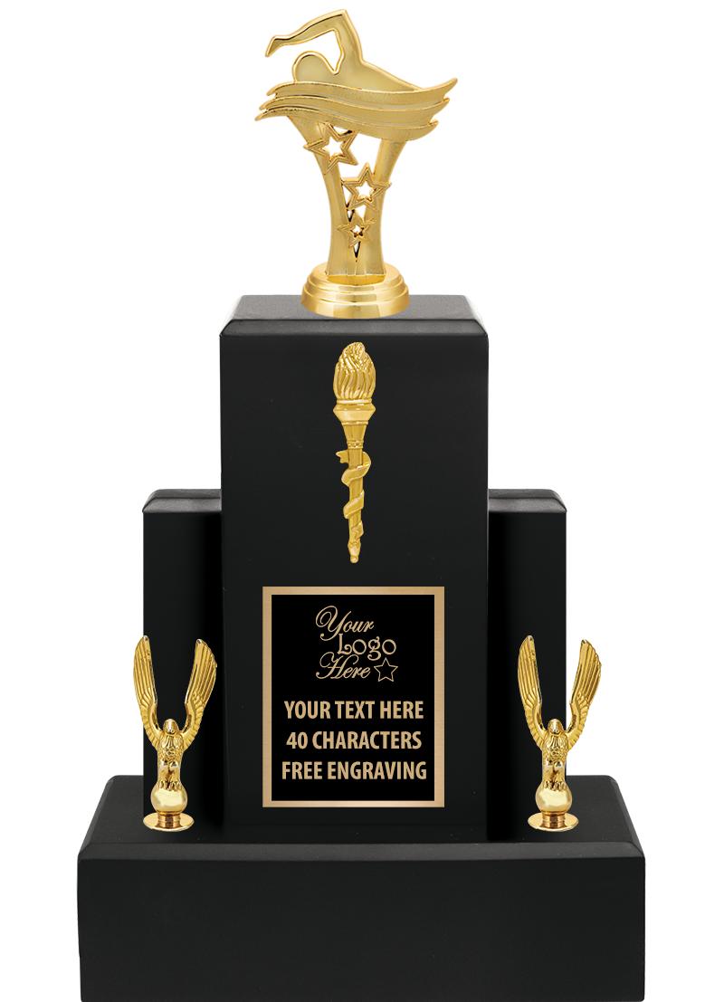 15.75" BLACK WOOD TROPHY