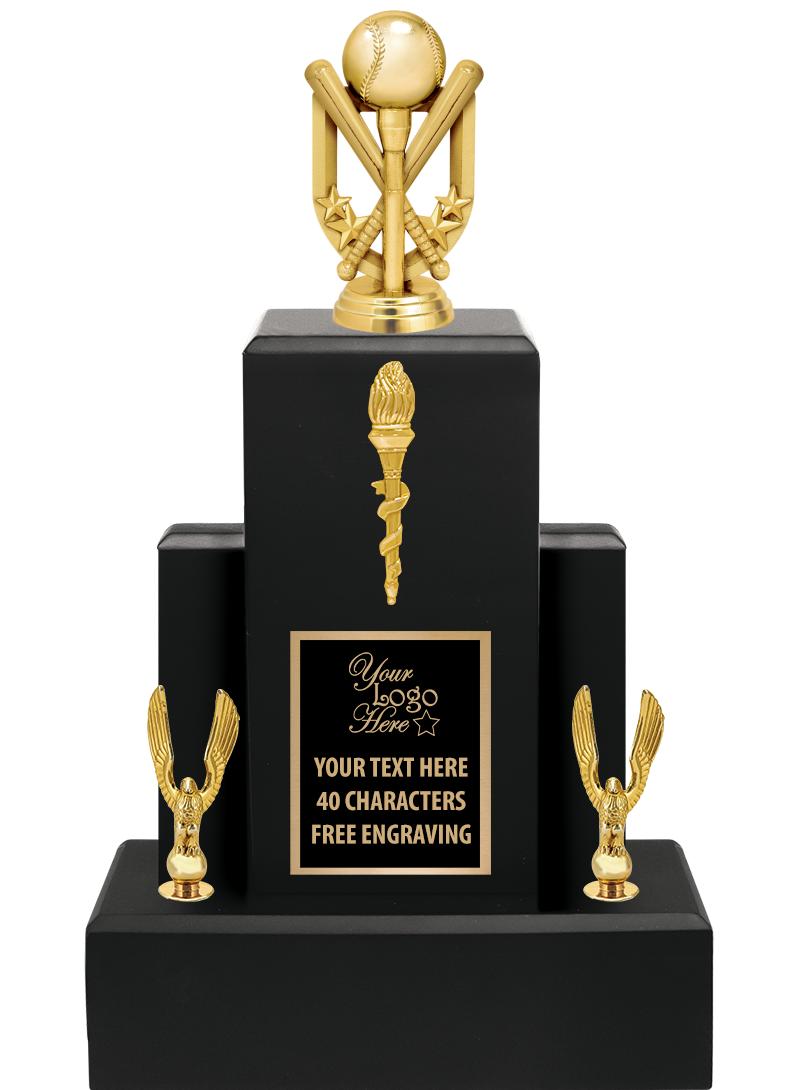 15.75" BLACK WOOD TROPHY