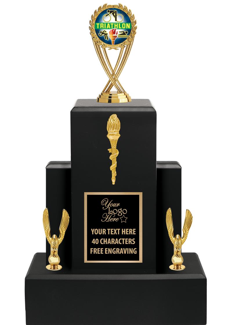 15.75" BLACK WOOD TROPHY