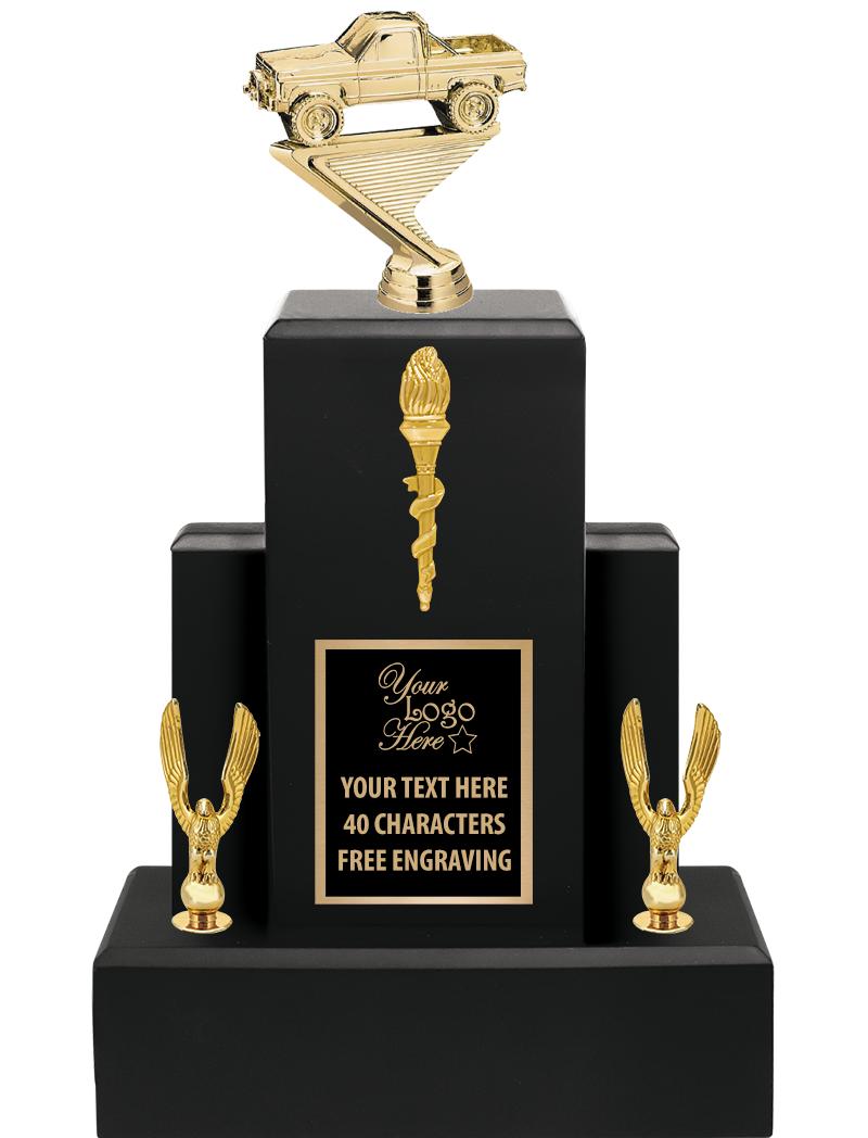 15.75" BLACK WOOD TROPHY