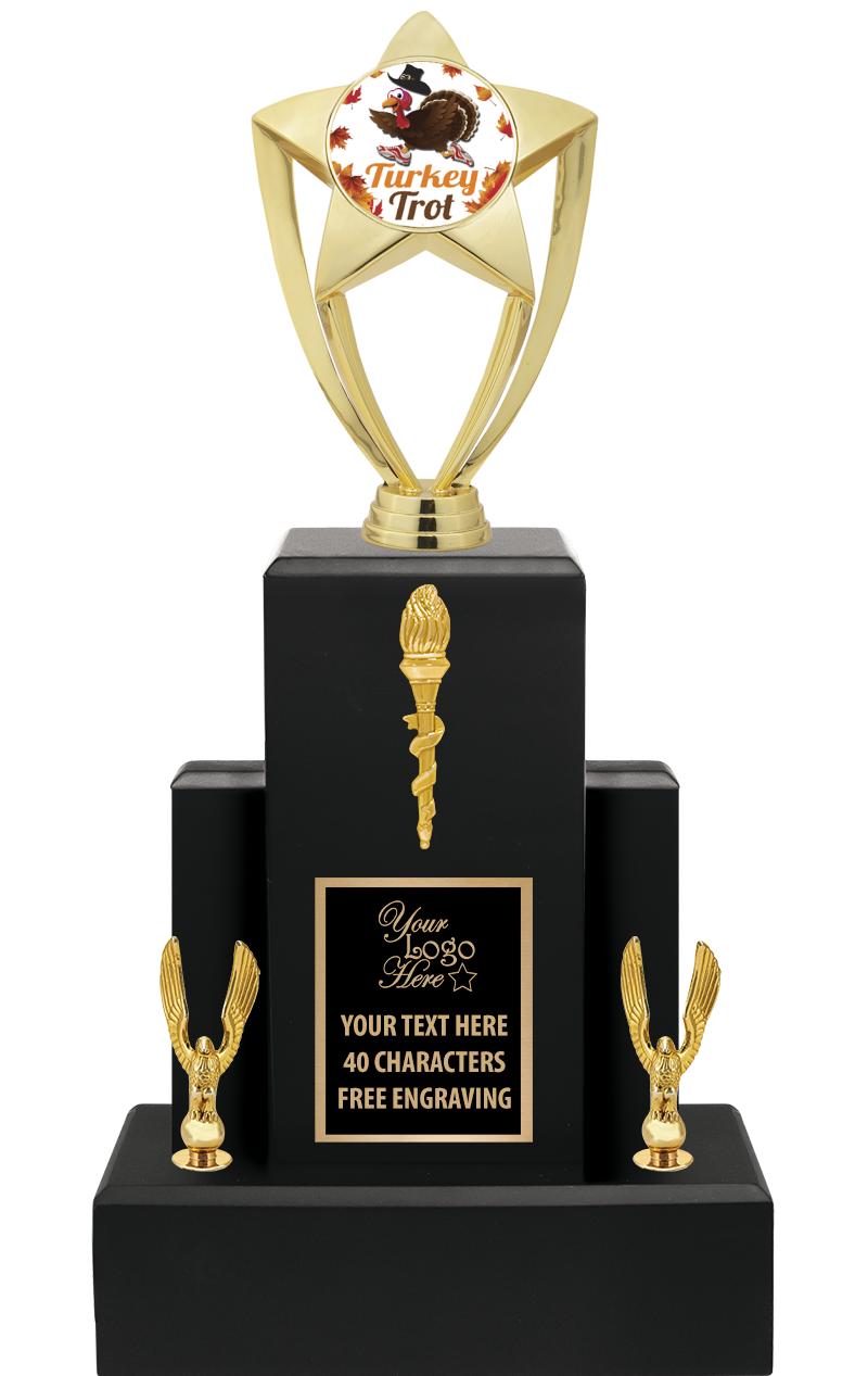 15.75" BLACK WOOD TROPHY