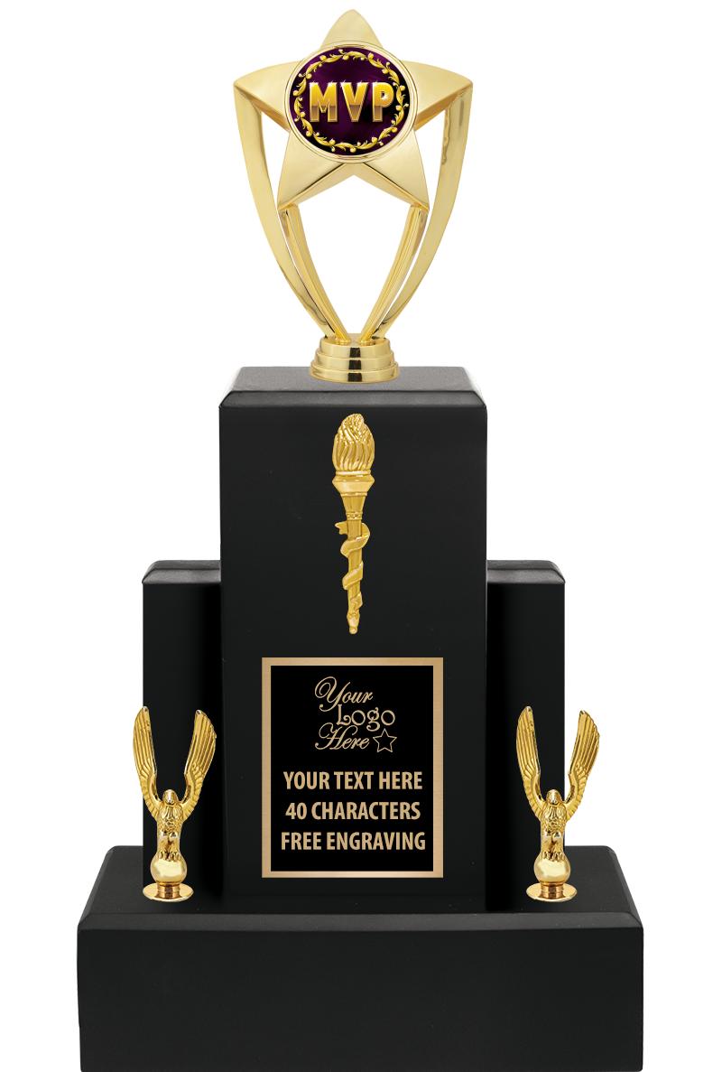 15.75" BLACK WOOD TROPHY