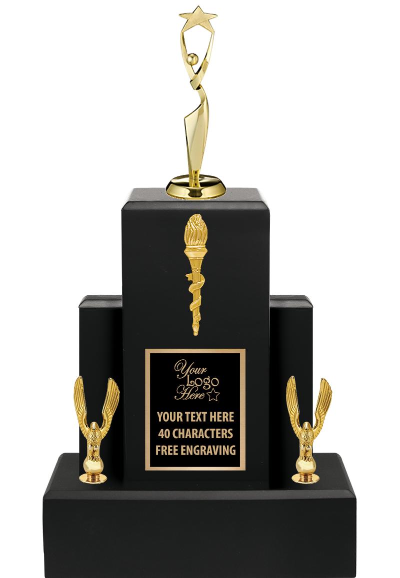 15.75" BLACK WOOD TROPHY