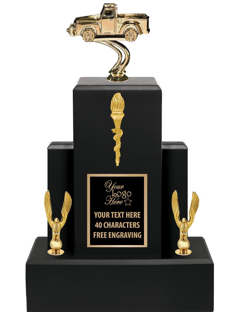 15.75" BLACK WOOD TROPHY