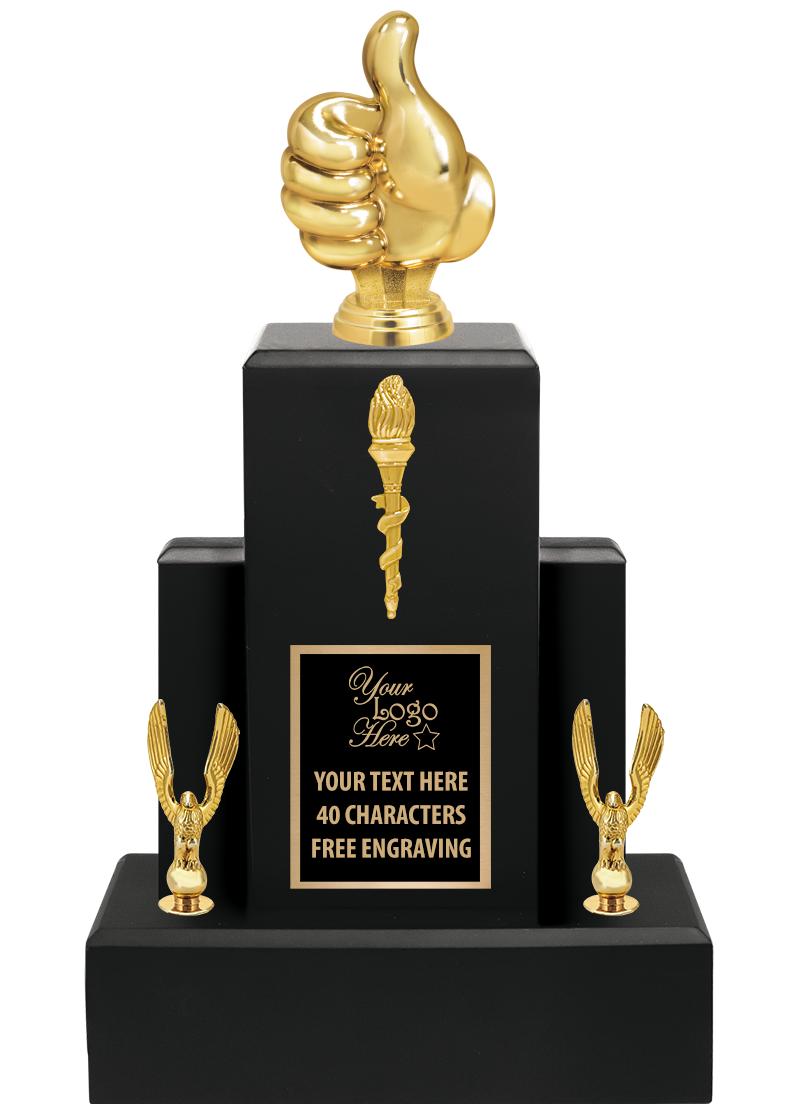 15.75" BLACK WOOD TROPHY