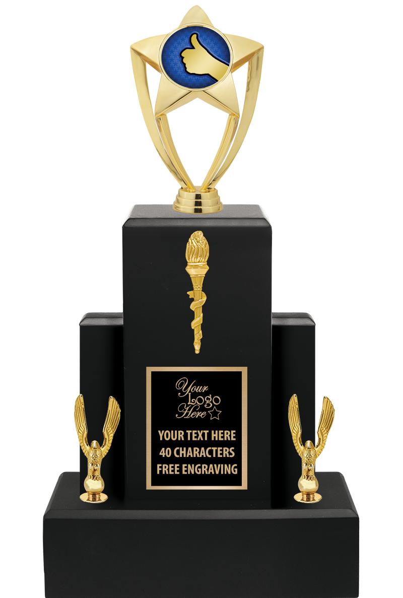 15.75" BLACK WOOD TROPHY