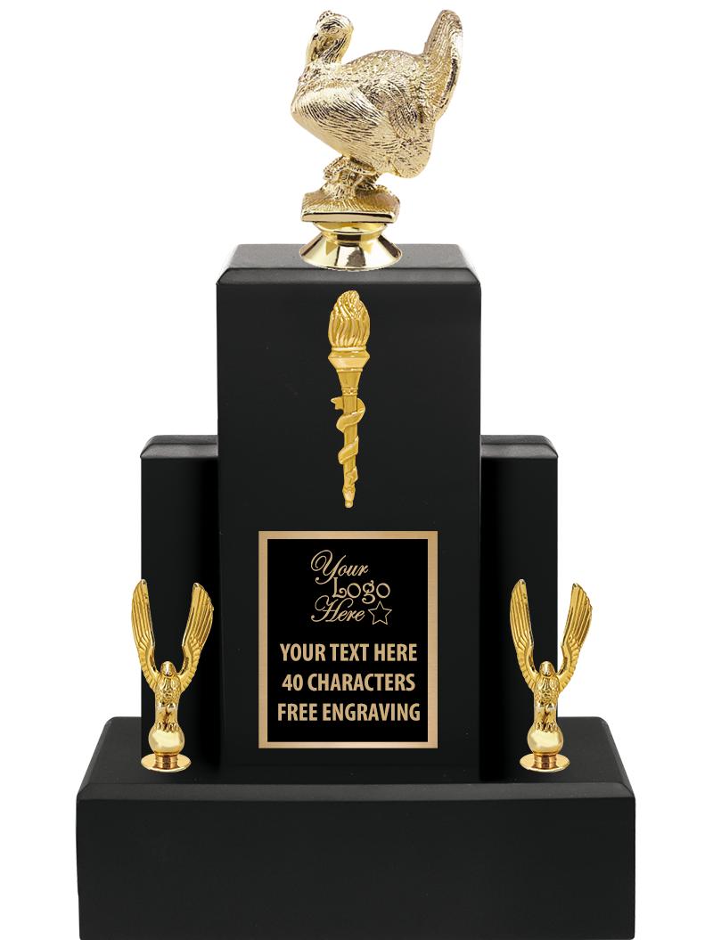 15.75" BLACK WOOD TROPHY