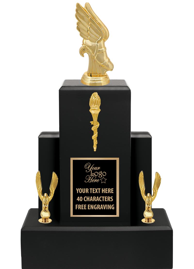 15.75" BLACK WOOD TROPHY