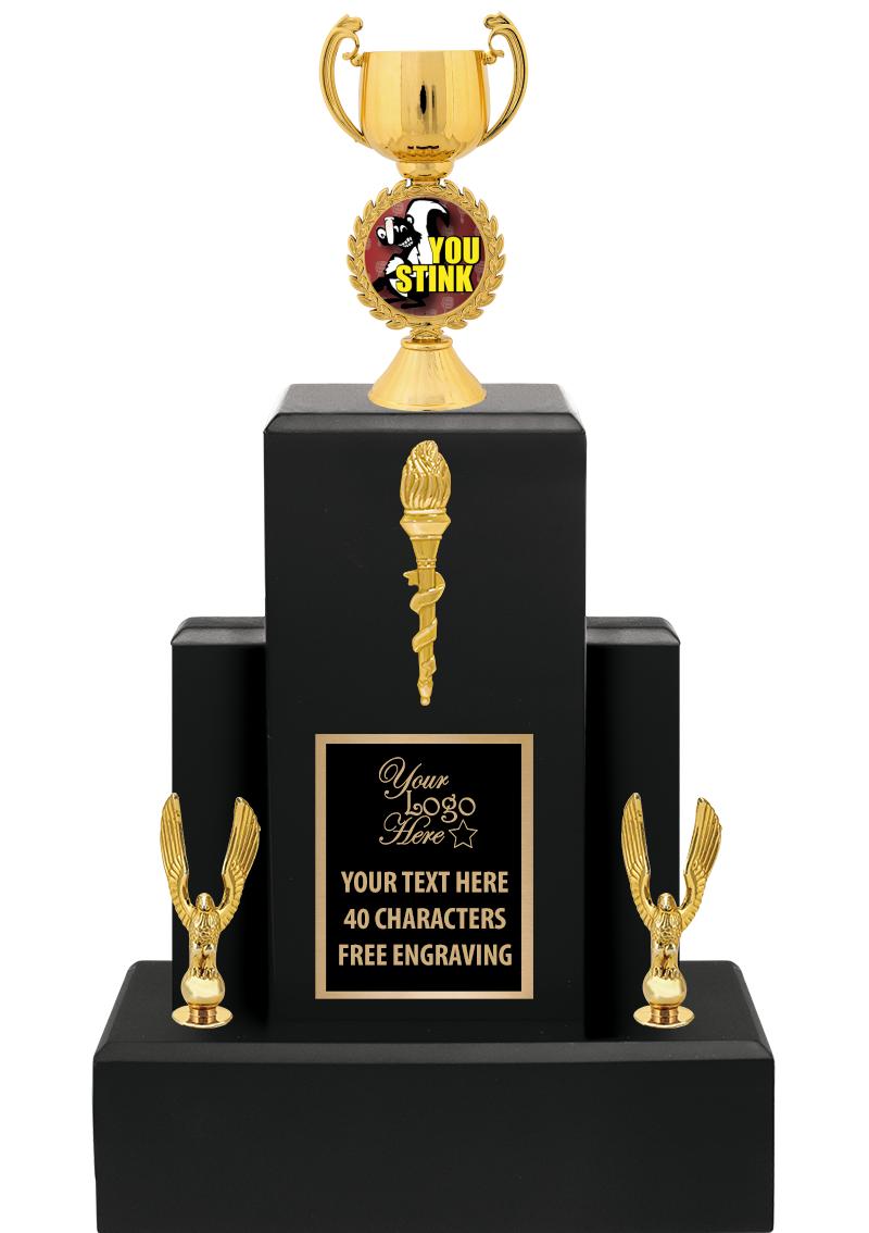 15.75" BLACK WOOD TROPHY