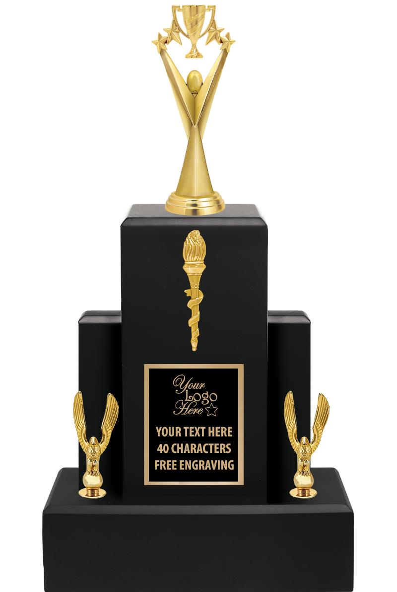 15.75" BLACK WOOD TROPHY