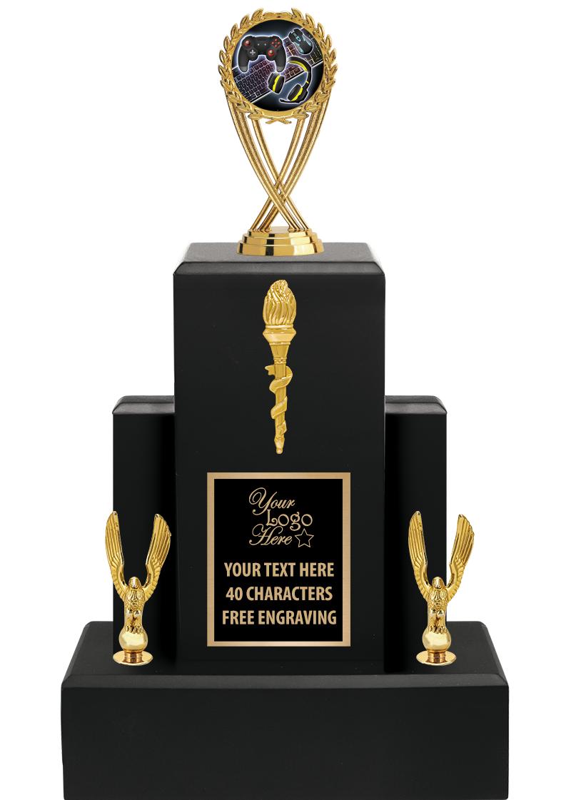 15.75" BLACK WOOD TROPHY